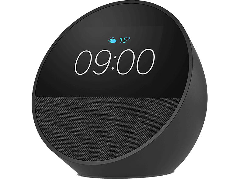 Amazon Echo Spot (2024) with Smart Clock Alexa, Black; Sprachgesteuerter Lautsprecher