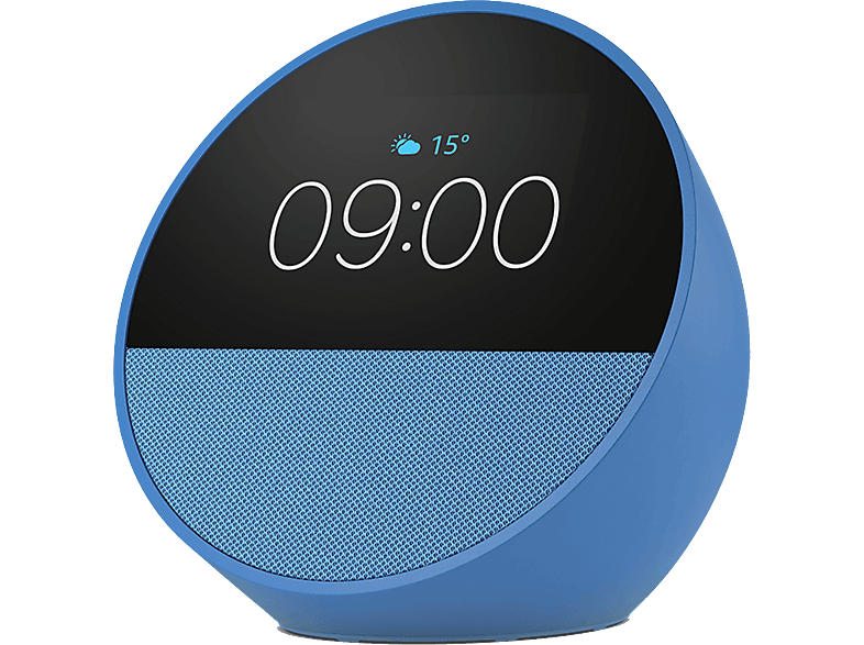 Amazon Echo Spot (2024) with Smart Clock Alexa, Blue; Sprachgesteuerter Lautsprecher