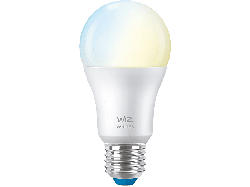 PHILIPS WiZ Smarte Lampe A60, Wi-Fi, 60W, E27, 806lm, Weißlichtlampe (78703500); LED Lampe