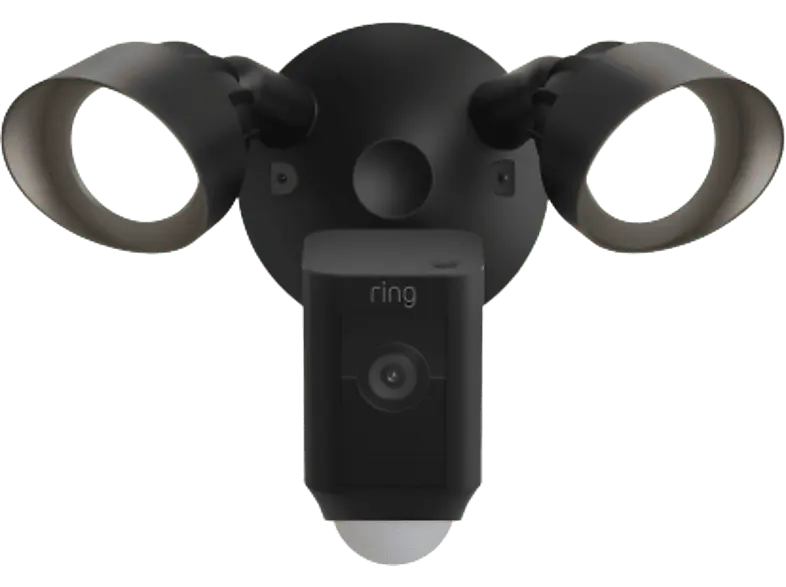 ring Floodlight Cam Wired Plus Überwachungskamera, LED-Flutlichter (Anzahl Kameras: 1, für Außen, Nachtsichtfunktion, Netzbetrieb, Schwarz)