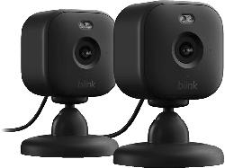 BLINK Mini 2 Duo Überwachungskamera (Anzahl Kameras: 2, für Innen + Außen, Nachtsichtfunktion, Netzbetrieb, Schwarz)