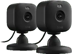 blink Mini 2 Duo Überwachungskamera (Anzahl Kameras: 2, für Innen + Außen, Nachtsichtfunktion, Netzbetrieb, Schwarz)