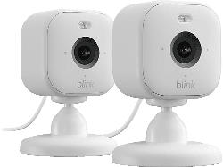 BLINK Mini 2 Duo Überwachungskamera (Anzahl Kameras: 2, für Innen + Außen, Nachtsichtfunktion, Netzbetrieb, Weiß)