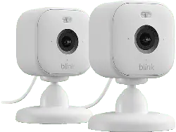 blink Mini 2 Duo Überwachungskamera (Anzahl Kameras: 2, für Innen + Außen, Nachtsichtfunktion, Netzbetrieb, Weiß)