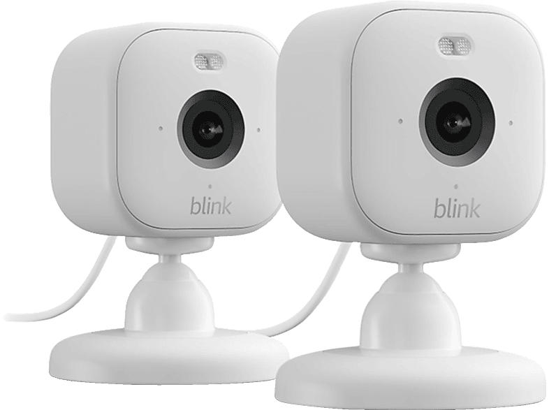 BLINK Mini 2 Duo Überwachungskamera (Anzahl Kameras: 2, für Innen + Außen, Nachtsichtfunktion, Netzbetrieb, Weiß)