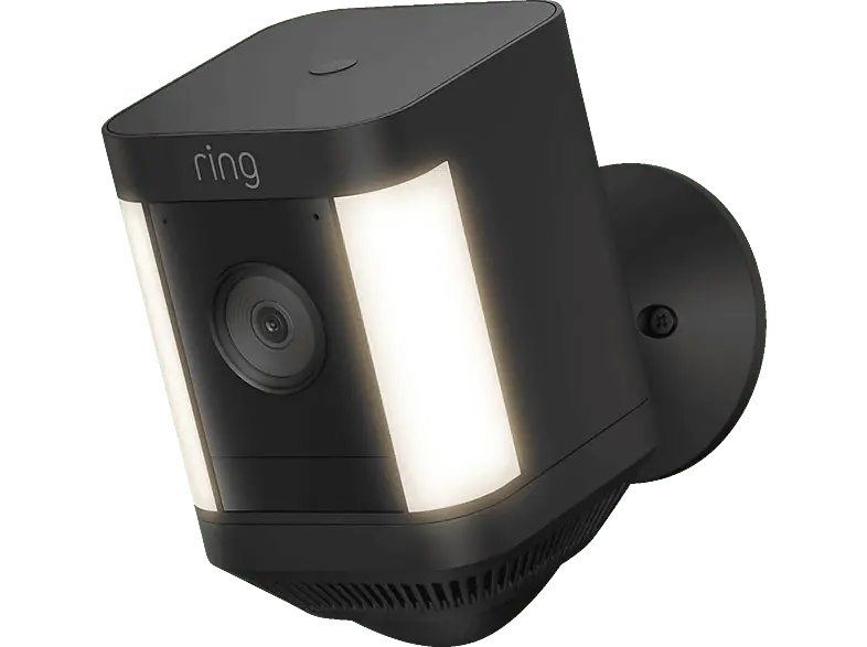 ring Spotlight Plus Überwachungskamera (Anzahl Kameras: 1, für Außen, Nachtsichtfunktion, Akkubetrieb, Schwarz)
