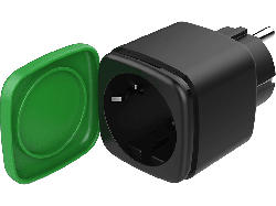 Deltaco Smarter Outdoor Steckdosenadapter SH-OP01, Wifi, IP44, 1XCEE 7/3 13A, Schwarz/Grün