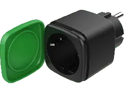Deltaco Smarter Outdoor Steckdosenadapter SH-OP01, Wifi, IP44, 1XCEE 7/3 13A, Schwarz/Grün