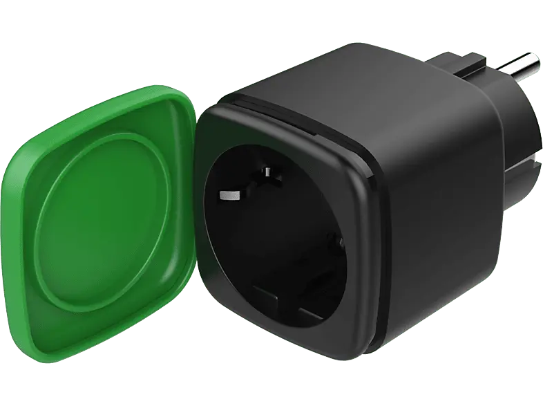 Deltaco Smarter Outdoor Steckdosenadapter SH-OP01, Wifi, IP44, 1XCEE 7/3 13A, Schwarz/Grün