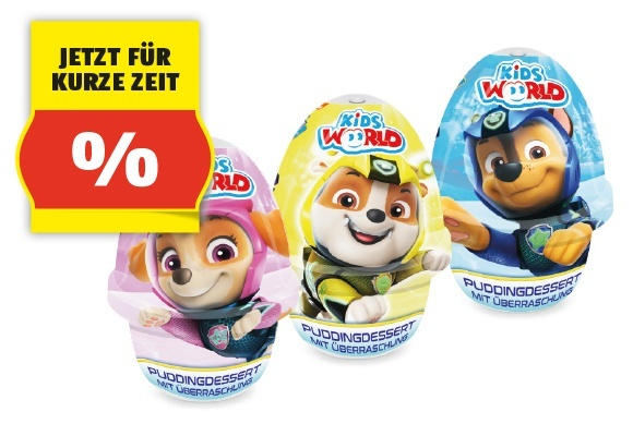 KIDSWORLD Puddingdessert mit Überraschung, 70 g