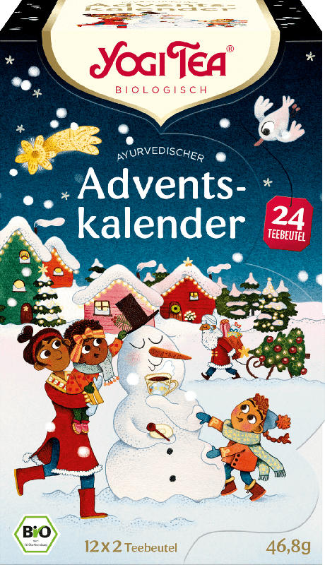 YOGI TEA Adventskalender 2024, 24 ayurvedische Tee's