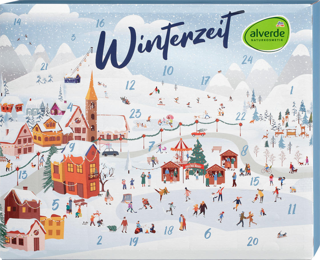 alverde NATURKOSMETIK Adventskalender 2024 "Winterzeit"