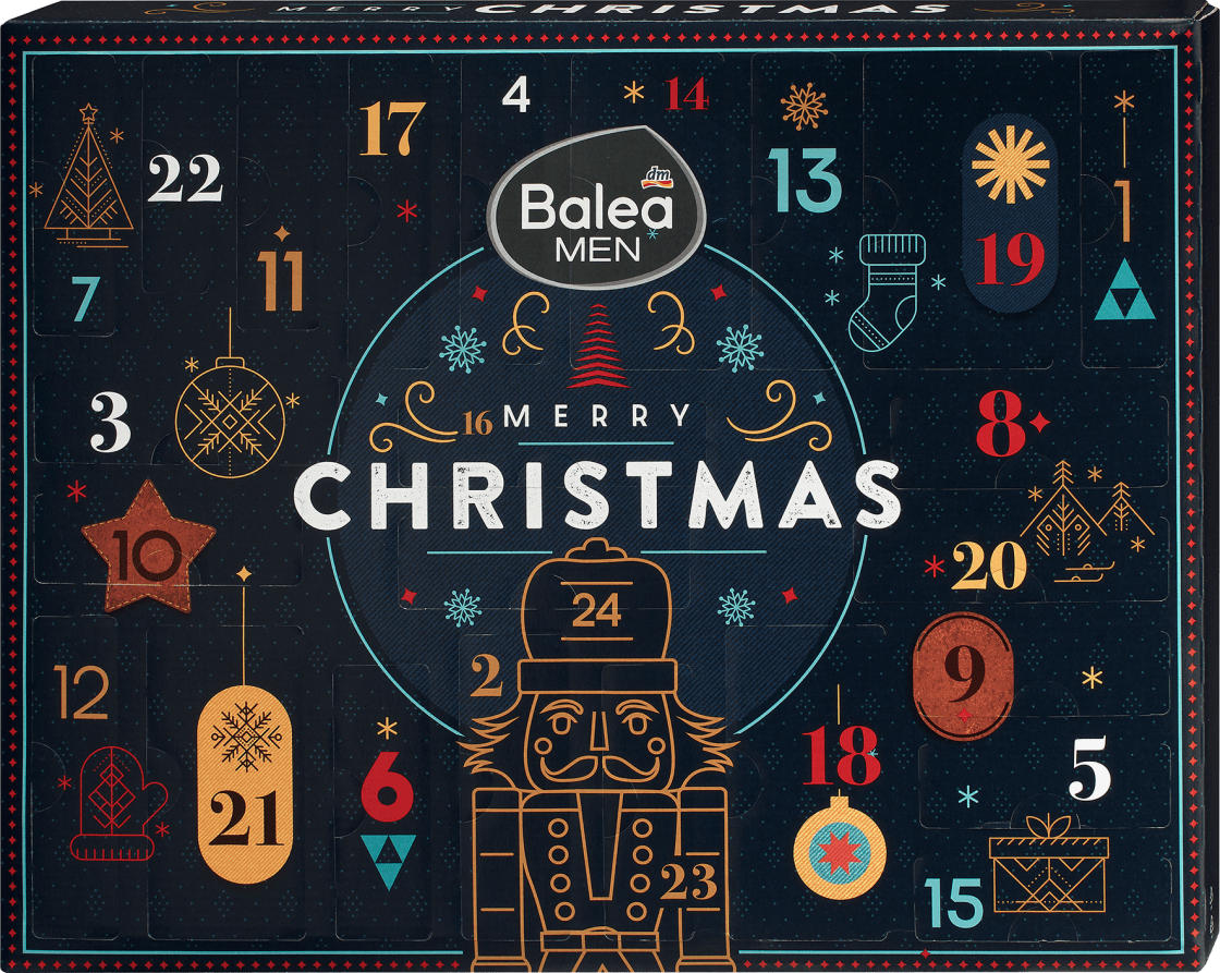 Balea MEN Adventskalender 2024 "Merry Christmas" mit pflegenden Überraschungen