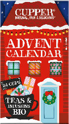 Cupper Adventskalender 2024, 24 Tassen Teegenuss