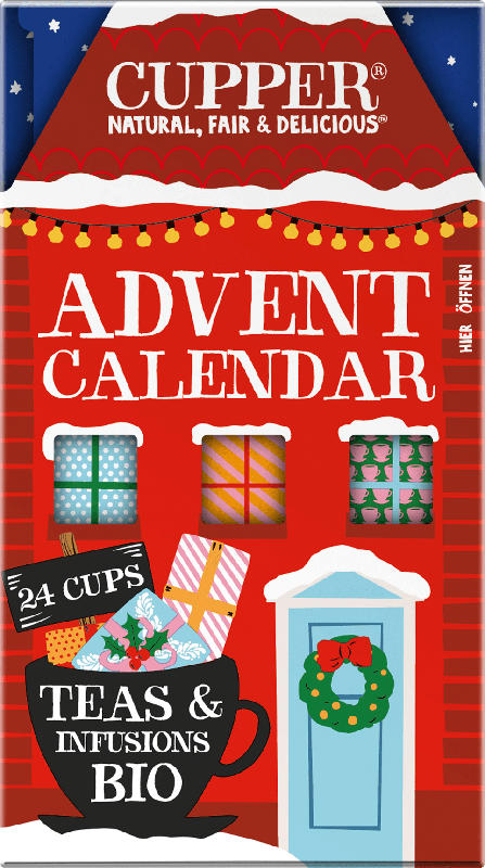 Cupper Adventskalender 2024, 24 Tassen Teegenuss