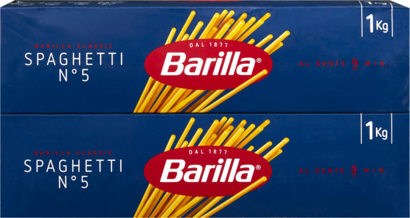 Spaghetti N° 5 Barilla, 2 x 1 kg