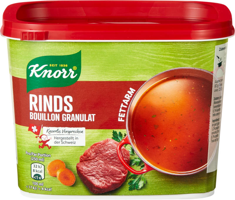 Bouillon de bœuf Knorr, allégé, en granulés, 600 g