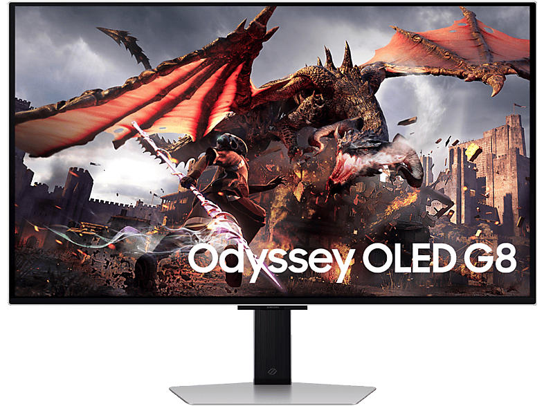 Samsung Gaming Monitor Odyssey OLED G8, 32 Zoll, UHD, 240Hz, 0.03ms, OLED, FreeSync Premium Pro, Silber