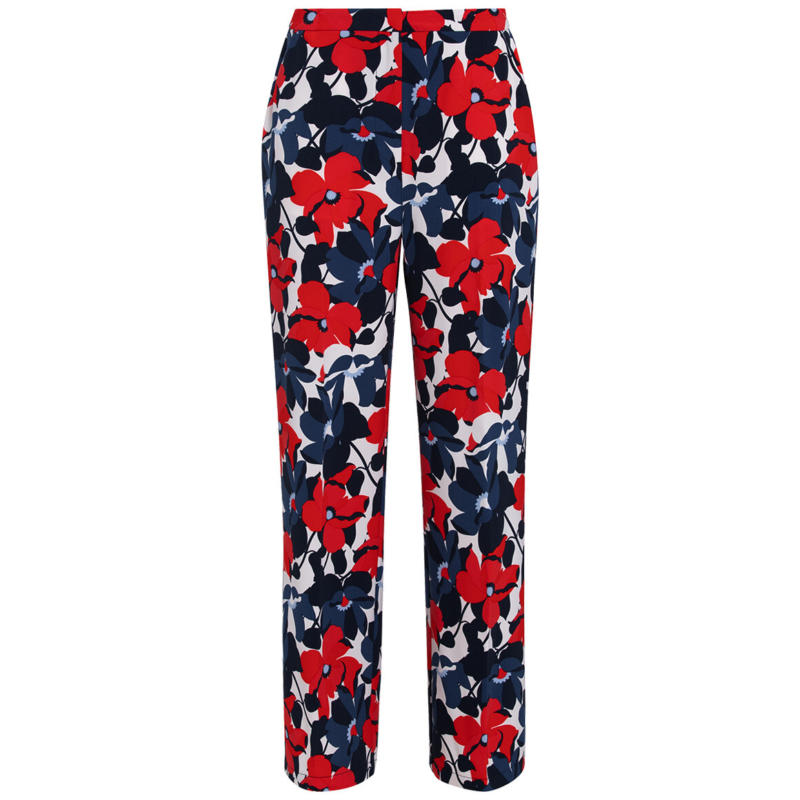 Damen Straight-Hose mit Blumen-Allover (Nur online)