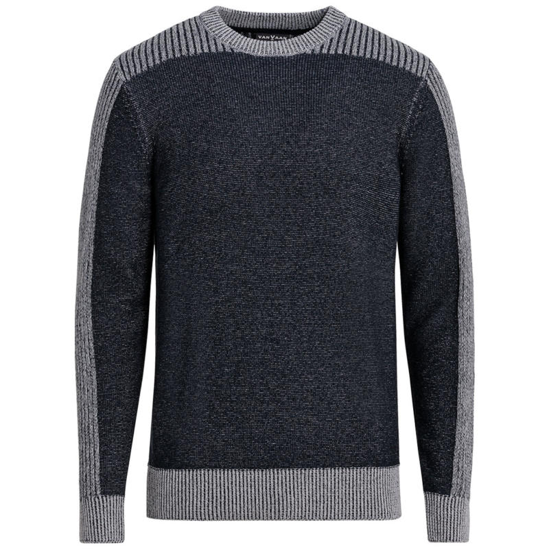 Herren Strickpullover in zweifarbigem Dessin (Nur online)