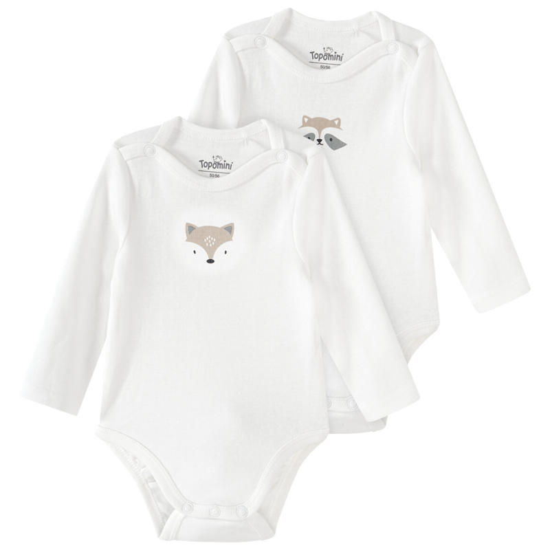 2 Baby Bodys mit Tierprint