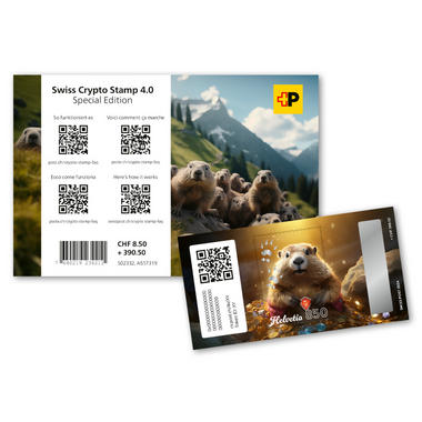 Crypto Stamp CHF 8.50+390.50 «Bronzo»