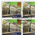 Timbres CHF 1.00 «Surimpression Gare de Brigue», Feuille de 50 timbres