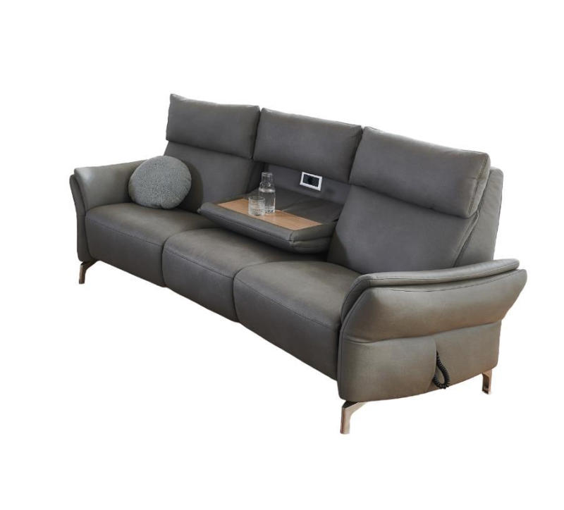 Sofa 3-sitzig MDS LODI in Leder Punch delphine