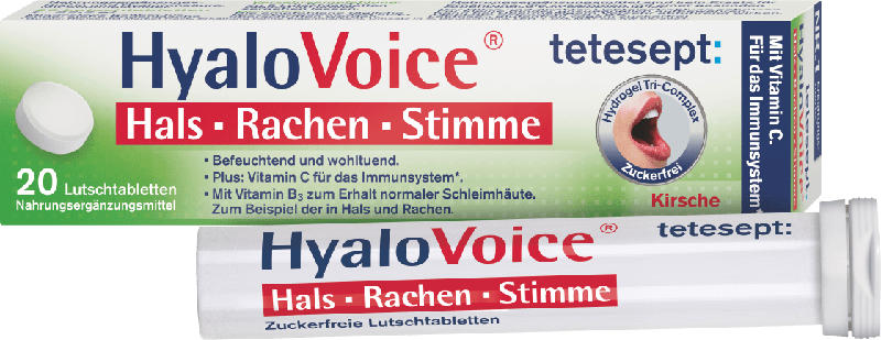 tetesept Lutschtabletten HyaloVoice Hals Rachen Stimme 20 St