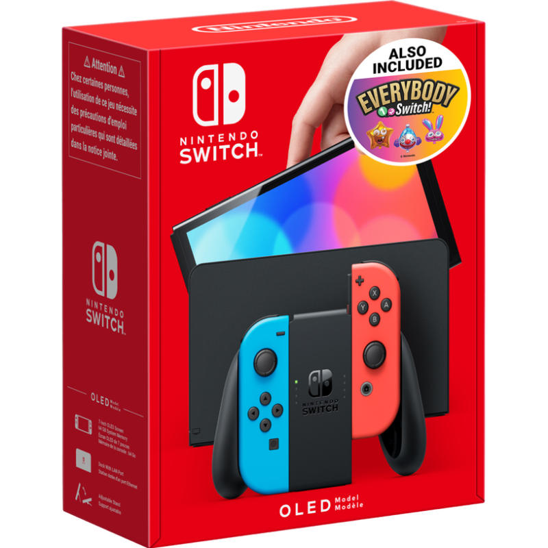 Конзола NINTENDO SWITCH OLED RED+EVERYBODY 1-2 64GB