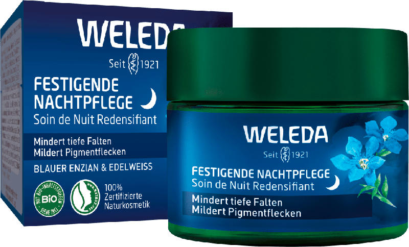 Weleda Nachtcreme festigend blauer Enzian & Edelweiß