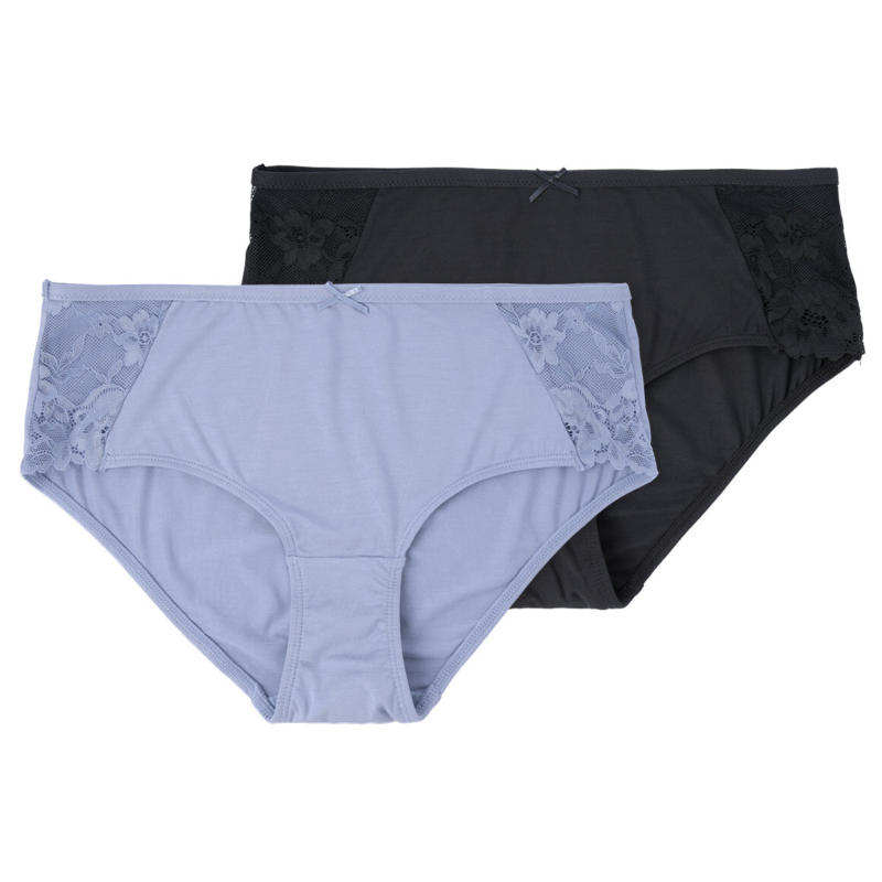 2 Damen Pantys mit Spitzeneinsatz (Nur online)