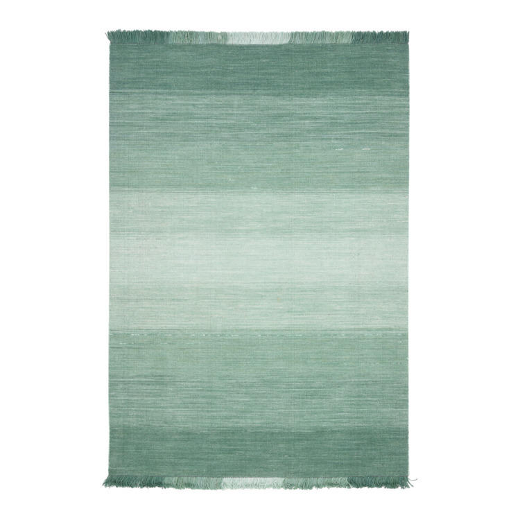 Tapis tufté/tissé Lavina, laine vierge, vert