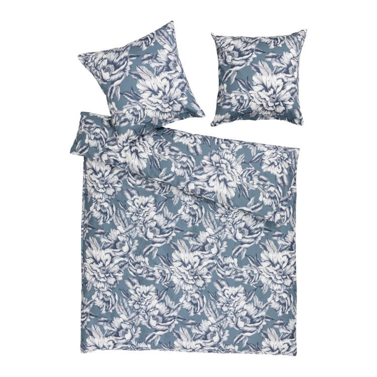 Housse de duvet ERIS, coton, gris bleu, 200x210 cm