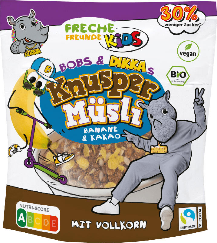 Freche Freunde Kindermüsli Knuspermüsli Banane & Kakao