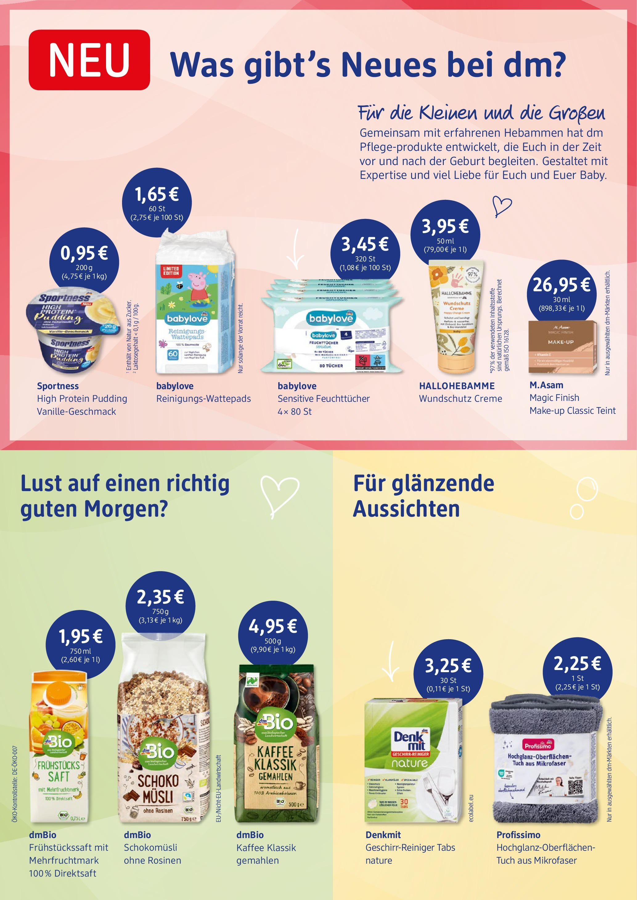 dm drogerie - Gründau, Grasweg 2 (ab 10.09.2024) zum Blättern | Seite: 3 | Produkte: Wattepads, High protein pudding, Finish, Saft