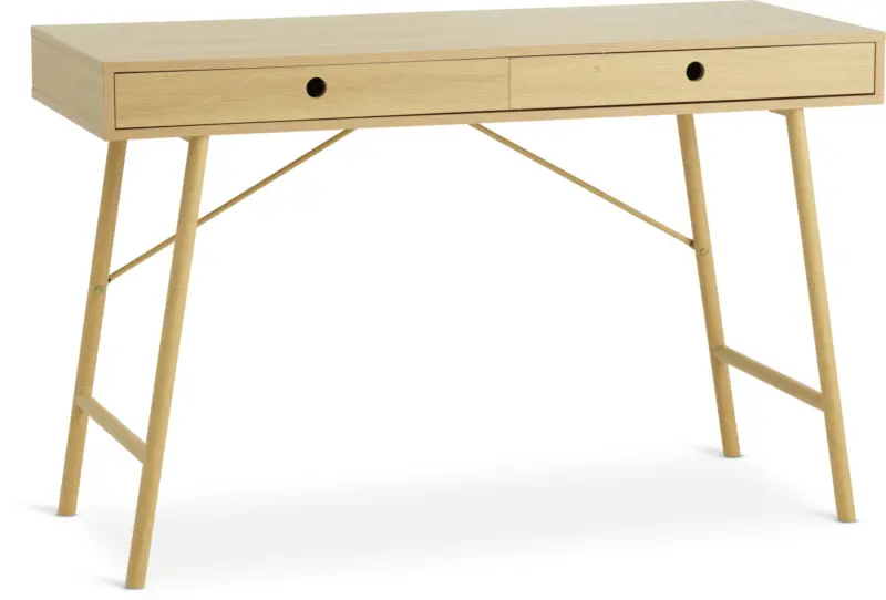 JYSK Бюро LINDVED 48x120 2 чекмеджета цвят натурален дъб