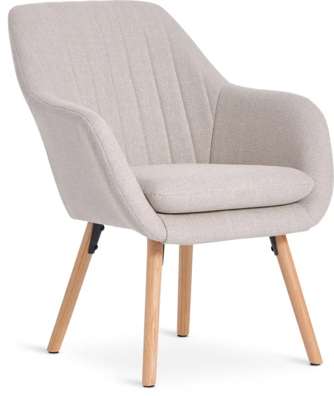 JYSK Кресло UDSBJERG бежов текстил/цвят дъб