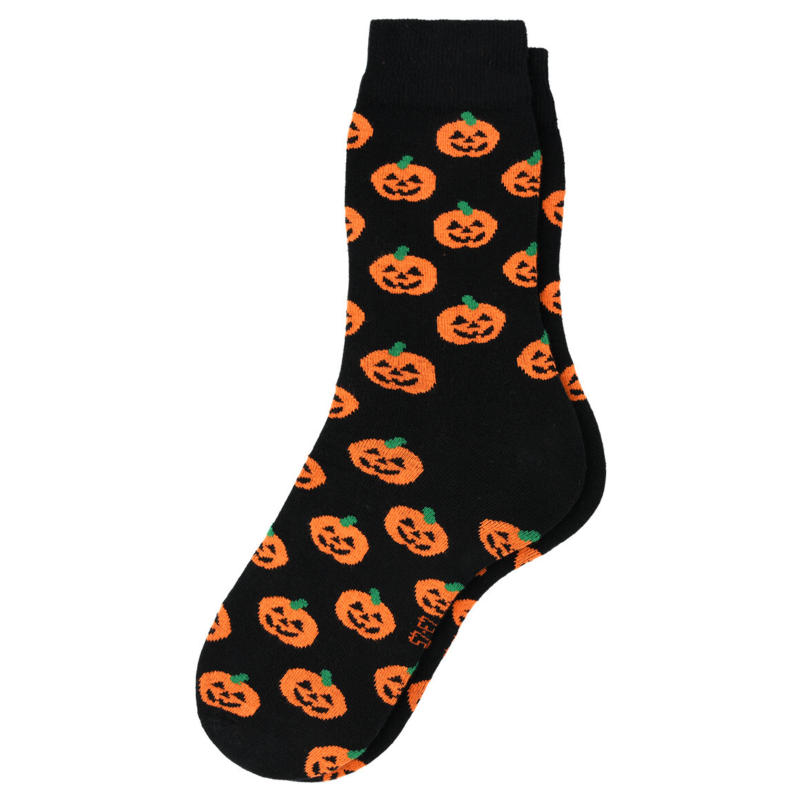 1 Paar Herren Halloween-Socken mit Kürbissen (Nur online)