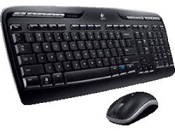 LOGITECH MK330 Kabelloses Tastatur-Maus-Set, DEU (Qwertz), Schwarz; Kabelloses Tastatur-Maus Set