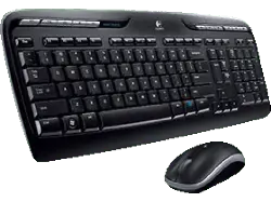 LOGITECH MK330 Kabelloses Tastatur-Maus-Set, DEU (Qwertz), Schwarz; Kabelloses Tastatur-Maus Set