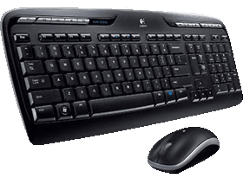 Logitech Kabelloses Tastatur-Maus Set WL Combo MK330 Schwarz