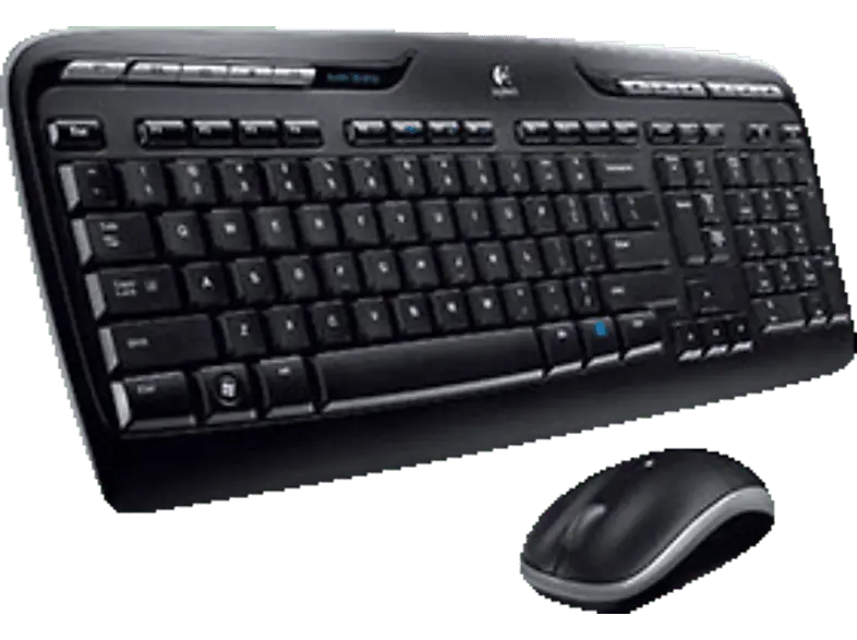 LOGITECH MK330 Kabelloses Tastatur-Maus-Set, DEU (Qwertz), Schwarz; Kabelloses Tastatur-Maus Set