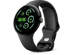 Google Pixel Watch 3 Wifi, 45mm, Aluminium Matt Black, Sportarmband in Obsidian; Smartwatch