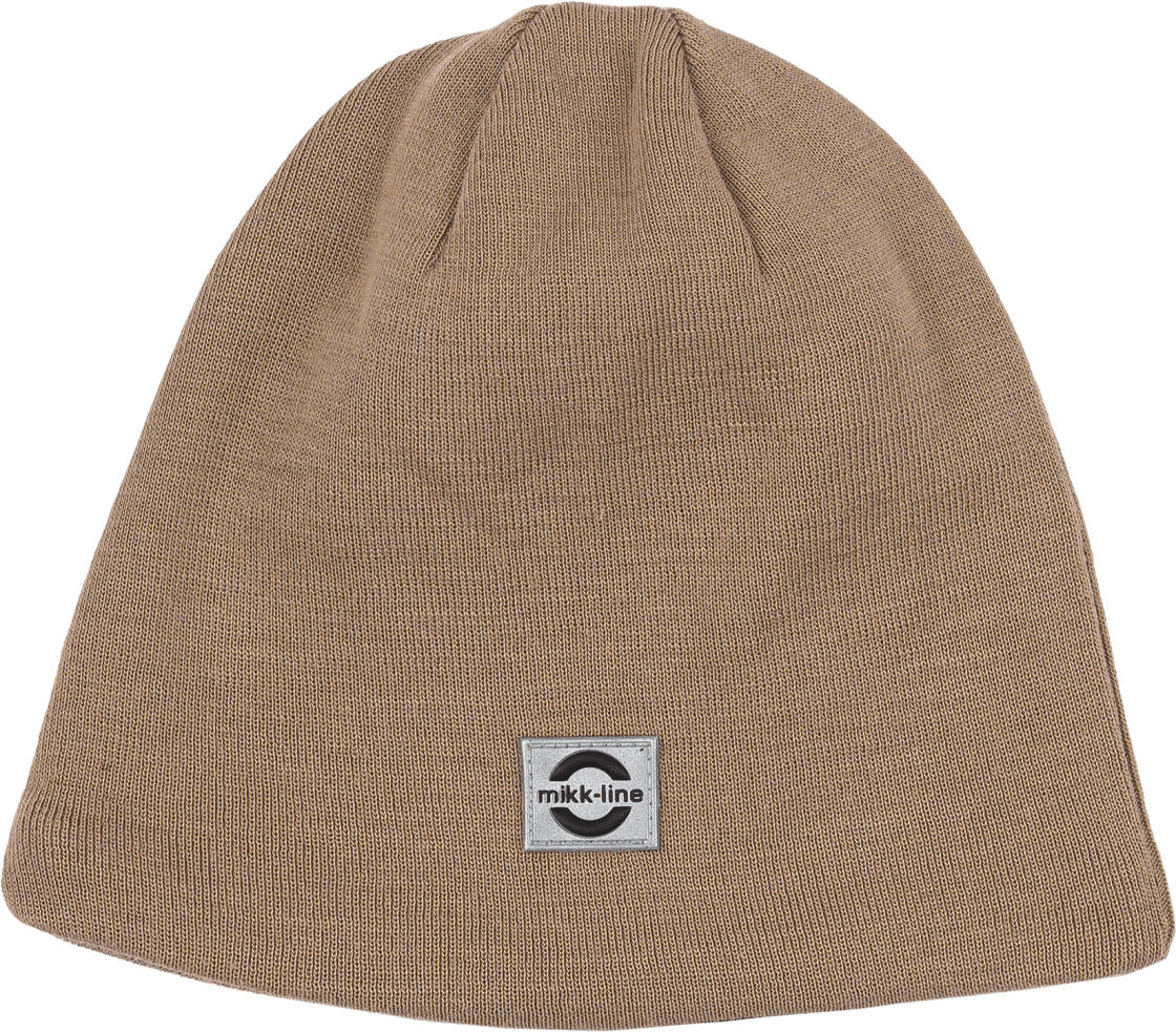 Mikk-Line Mütze mit Merinowolle, beige, Gr. 98/104