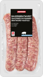 Saucisses paysannes Denner, aux herbes, porc, Allemagne, 3 x 130 g