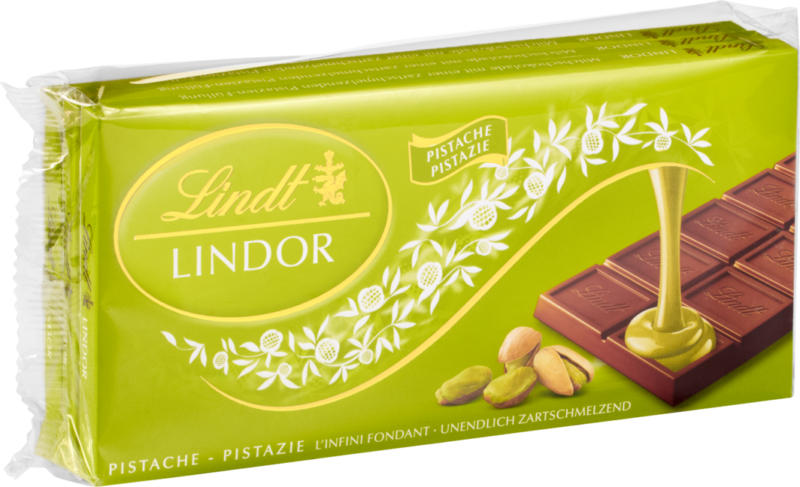 Tavoletta di cioccolata Pistache Lindt Lindor , 3 x 100 g