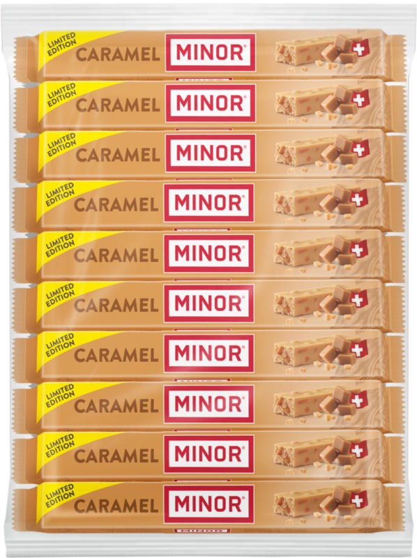 Barres Caramel Minor, 10 x 22 g