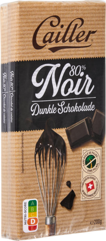 Cailler Kochschokolade Dunkel, 80% di cacao, 2 x 200 g