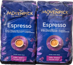 Mövenpick Kaffee Espresso, Bohnen, 2 x 1 kg